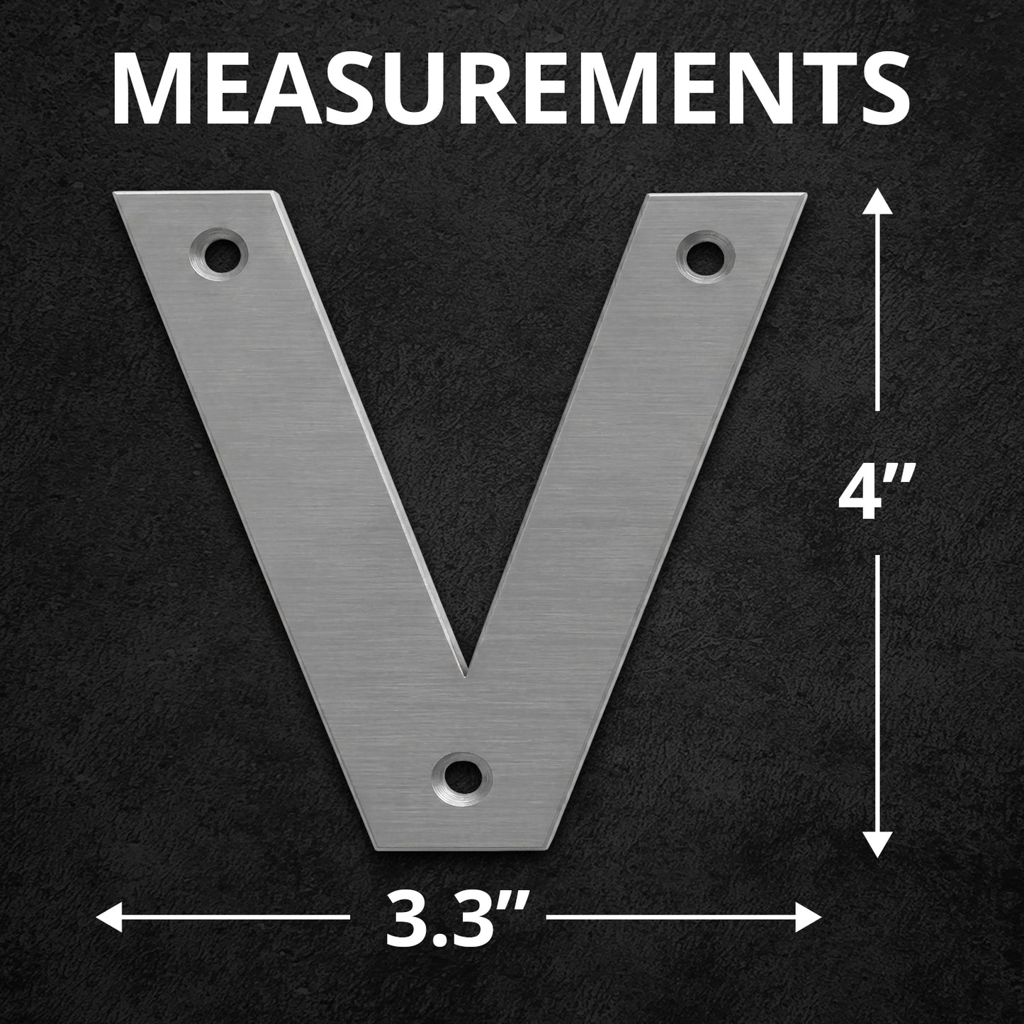 Metal Address Numbers And Letters 4 Inch Brushed Stainless Steel with Screws