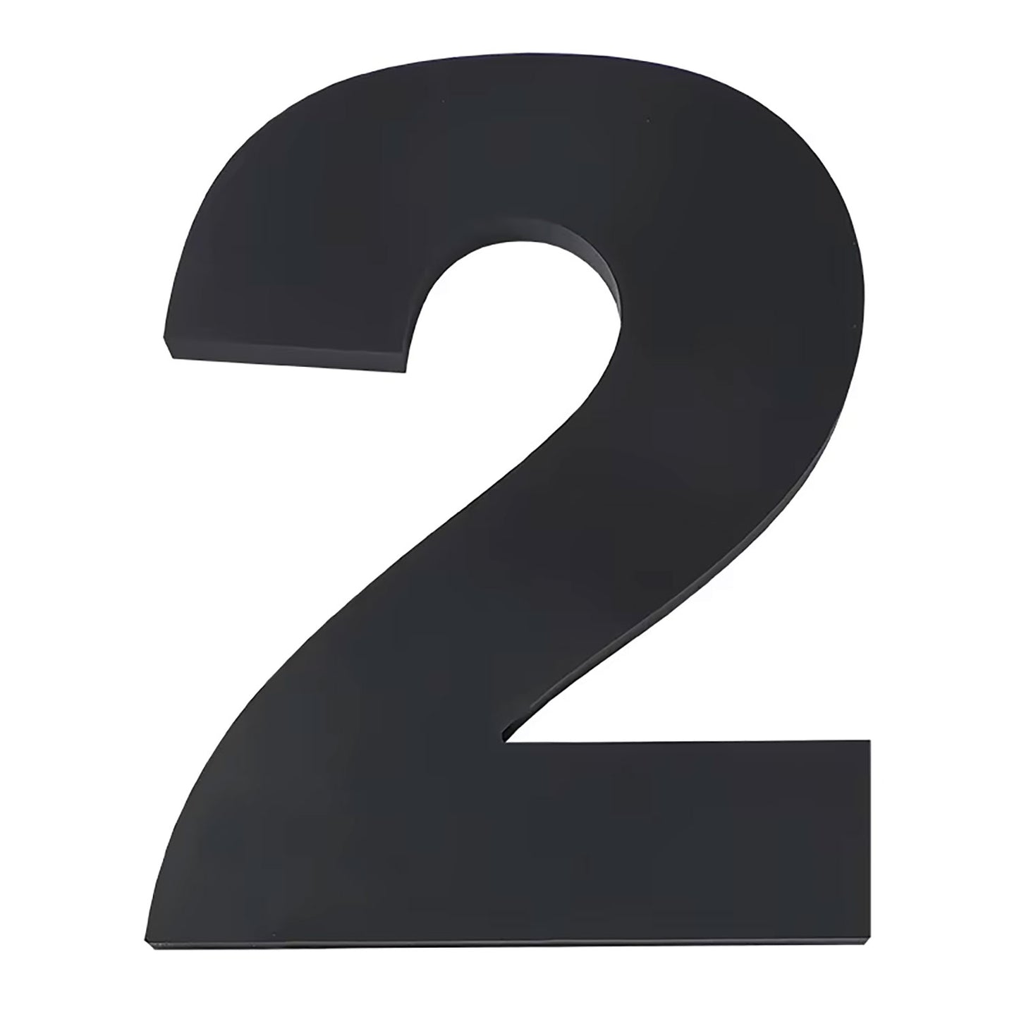 12 Inch Extra Large Bold Black Address Numbers | Floating or Flush Mount | 3/8" Thick Acrylic