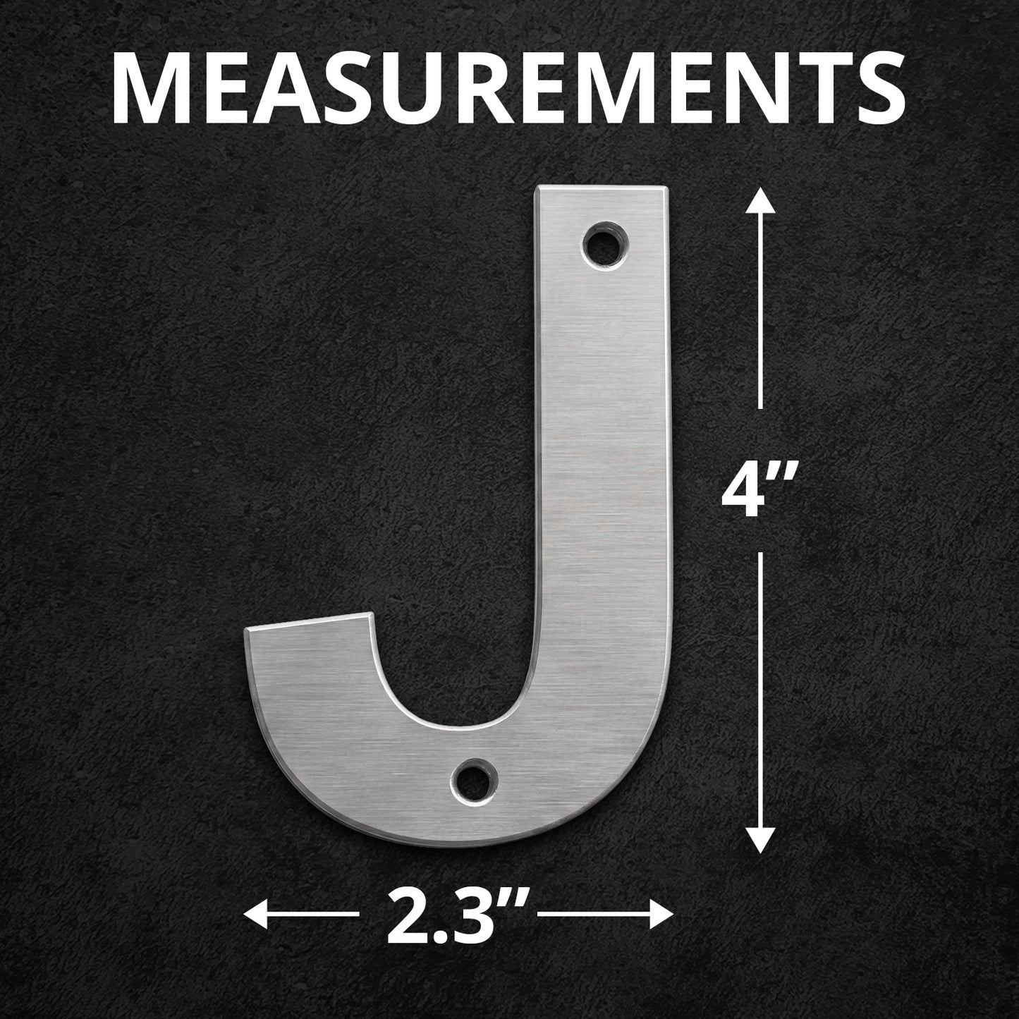 Metal Address Numbers And Letters 4 Inch Brushed Stainless Steel with Screws