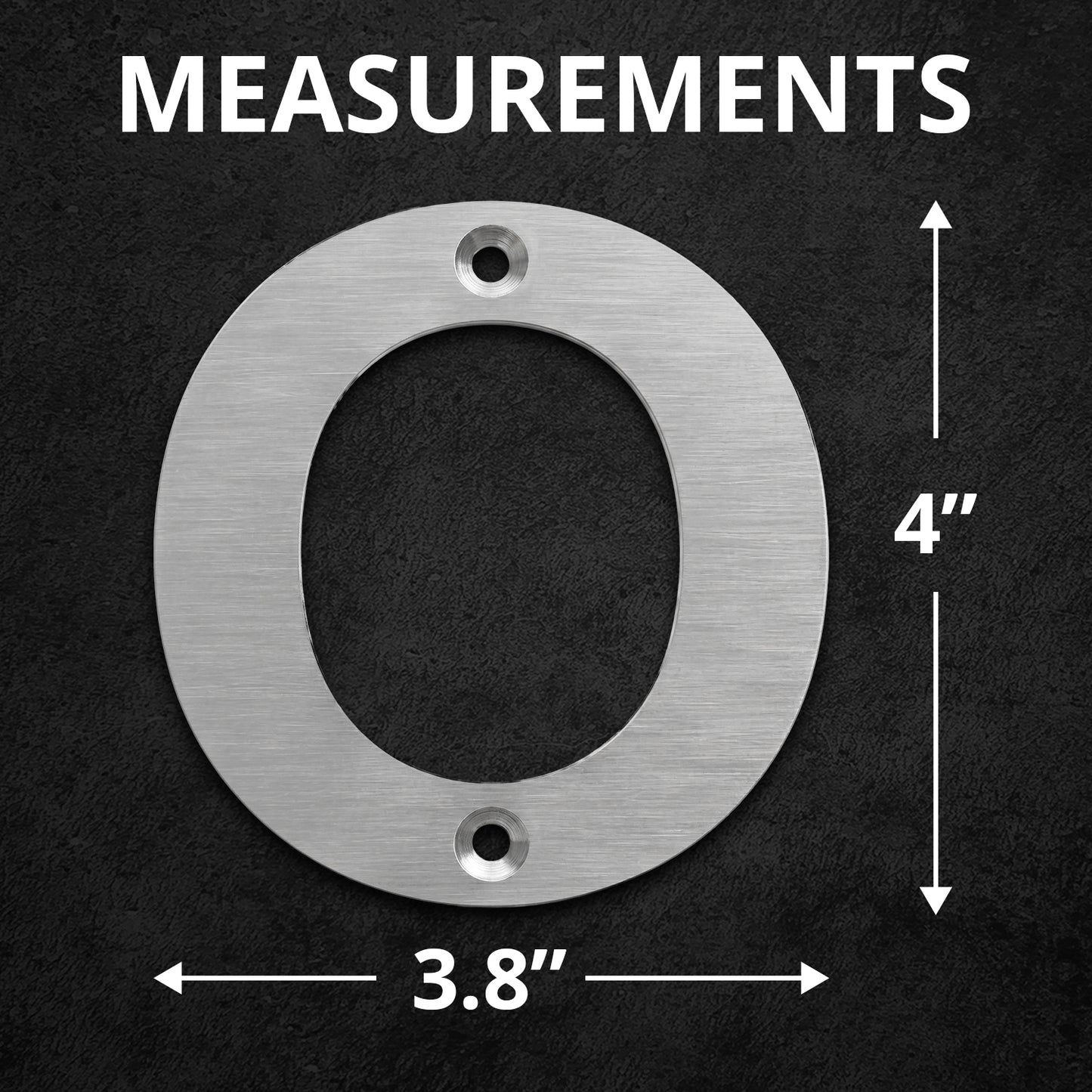 Metal Address Numbers And Letters 4 Inch Brushed Stainless Steel with Screws