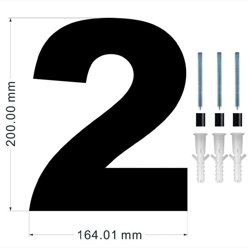 8-Inch Large Black House Numbers | Floating or Flush Mount | 3/8" Thick Acrylic
