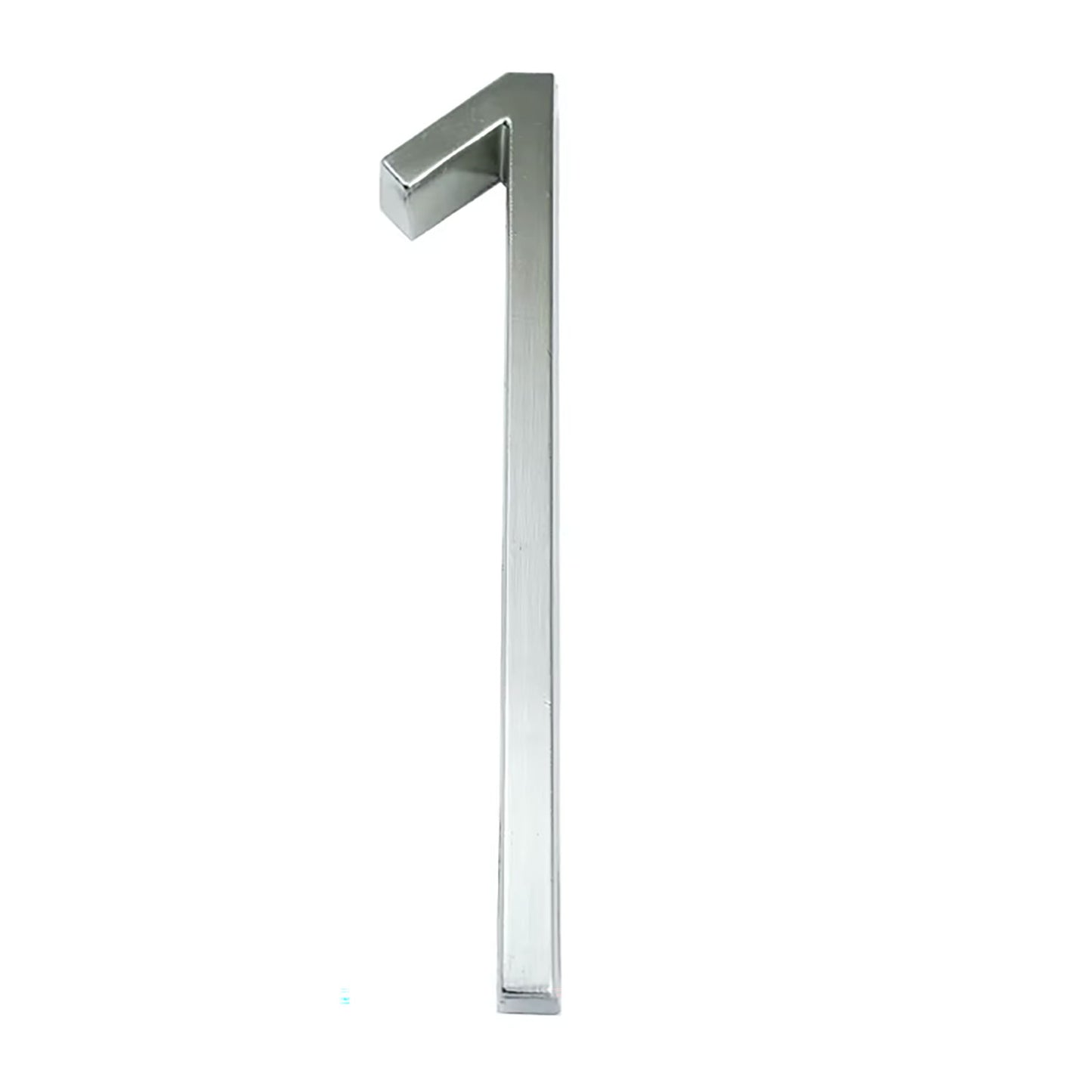 Address Numbers For House Silver 5 Inch Modern, Floating or Flush, Hardware included