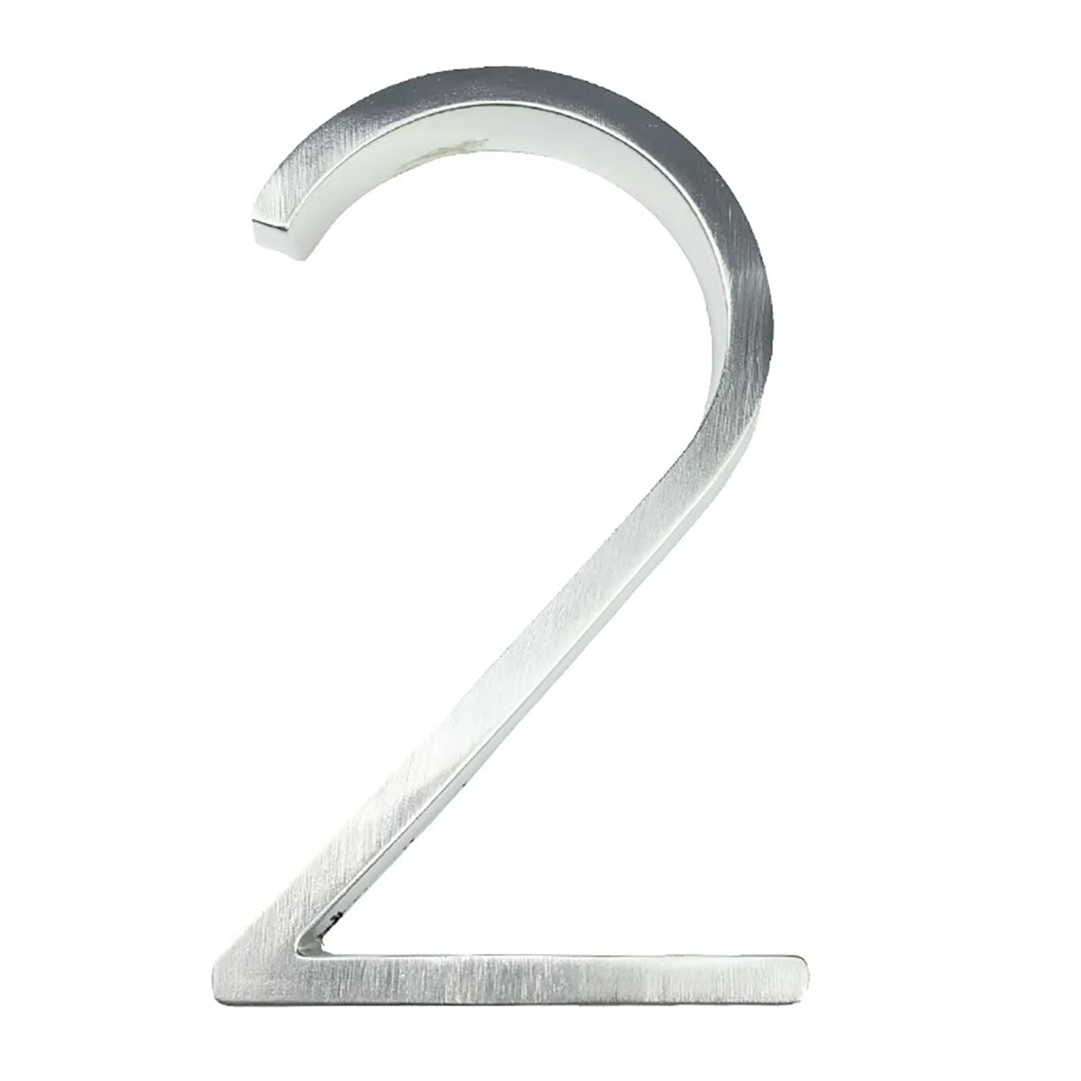 Address Numbers For House Silver 5 Inch Modern, Floating or Flush, Hardware included