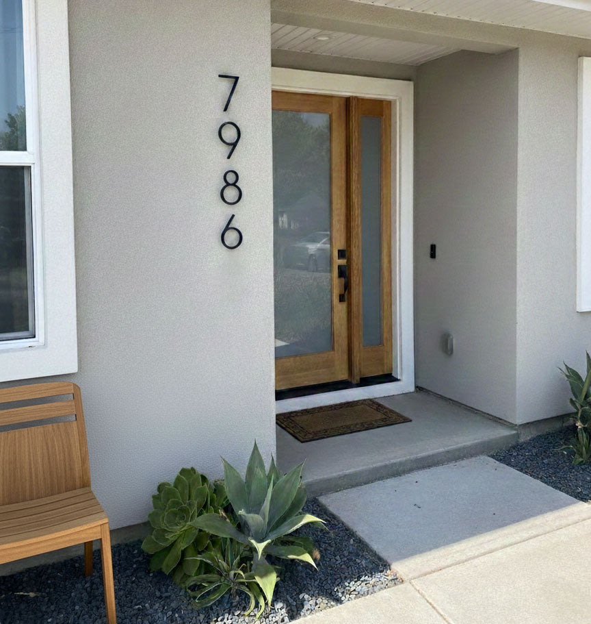 5 Inch House Numbers For Outside Black