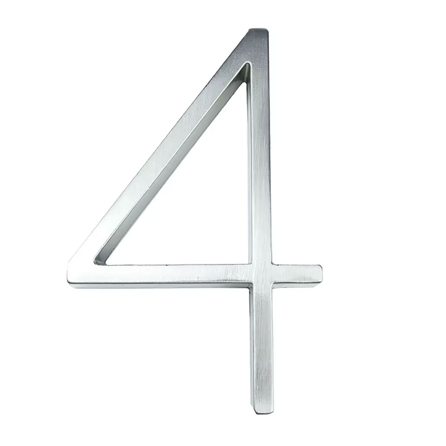 Address Numbers For House Silver 5 Inch Modern, Floating or Flush, Hardware included