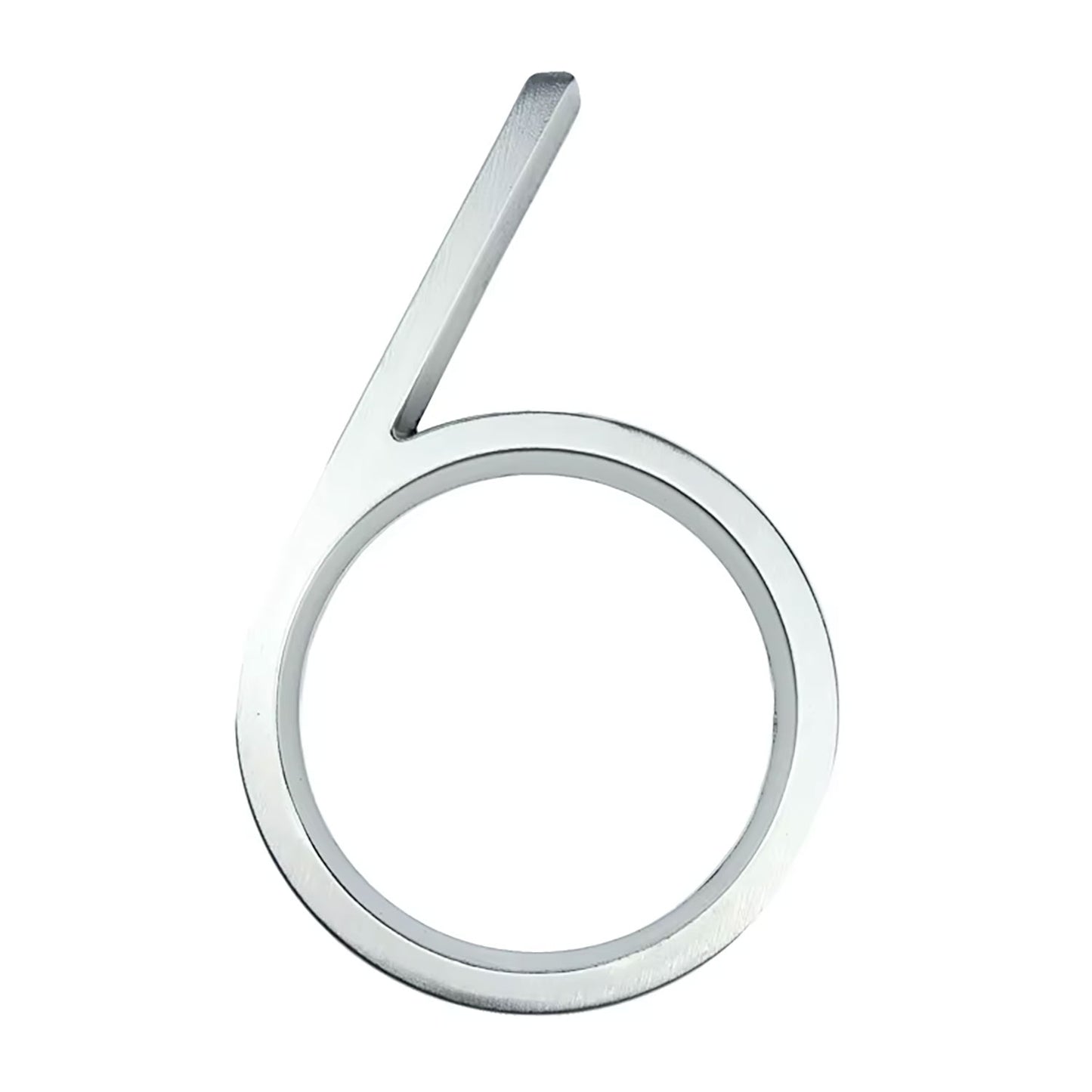Address Numbers For House Silver 5 Inch Modern, Floating or Flush, Hardware included