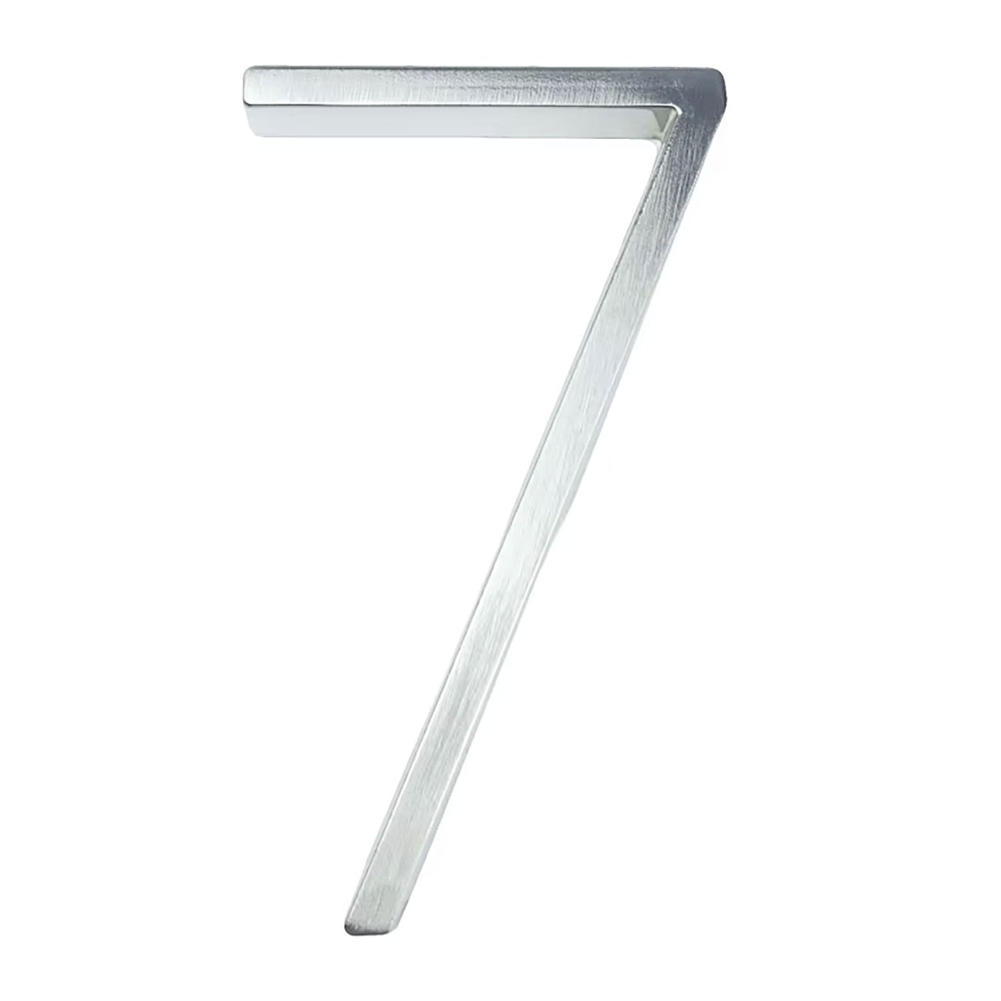 Address Numbers For House Silver 5 Inch Modern, Floating or Flush, Hardware included