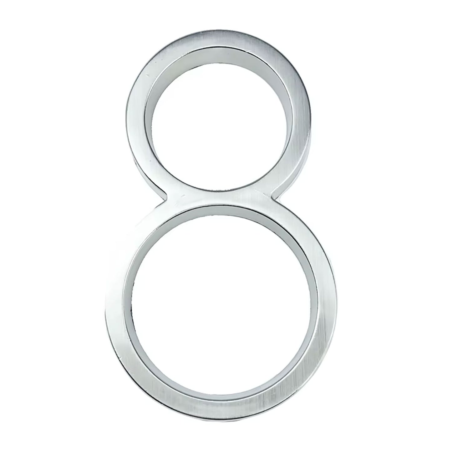 Address Numbers For House Silver 5 Inch Modern, Floating or Flush, Hardware included