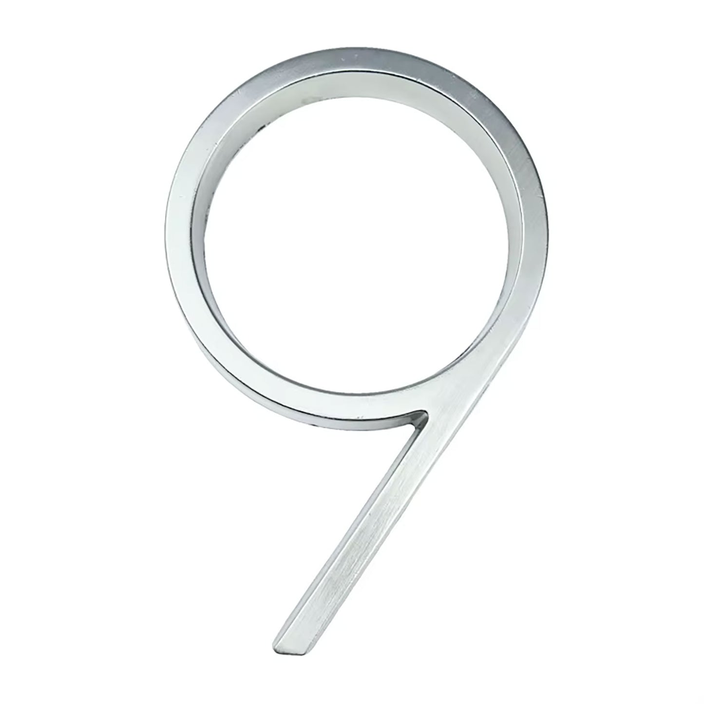 Address Numbers For House Silver 5 Inch Modern, Floating or Flush, Hardware included